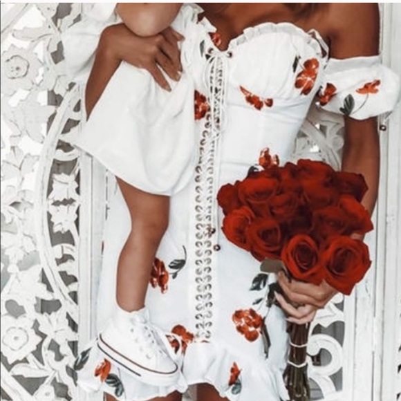 Rose floral mini dress - Picture 3 of 5